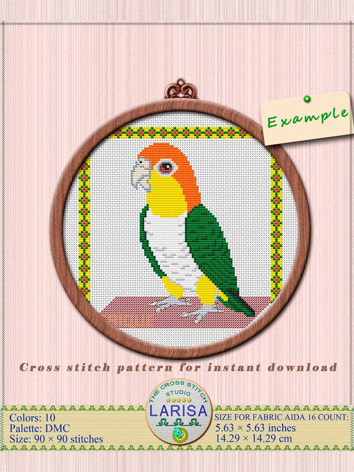 Caique Cross Stitch Pattern | Caique Parrot