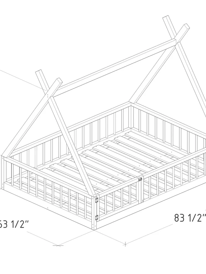 Montessori Floor Bed Plan, Queen Size, PDF, DIY