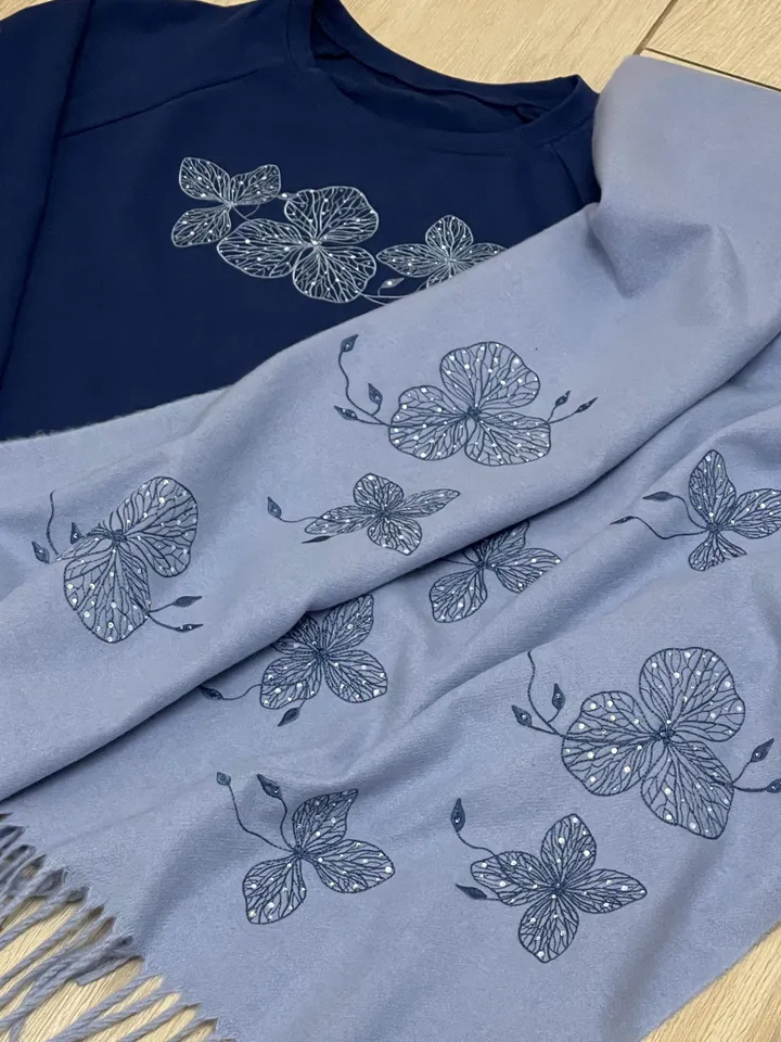 Machine embroidery design &quot;Frosty flowers&quot;