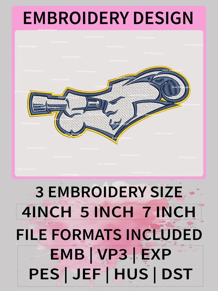 NCAA La Salle Explorers Embroidery Designs, NCAA Logo Machine Embroidery Files, College Team Embroidery Patterns