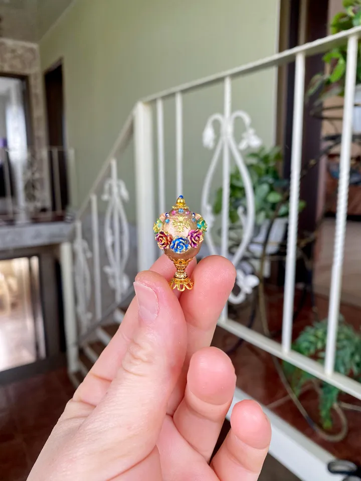 Faberge egg. Easter Egg. Miniature. 1:12.