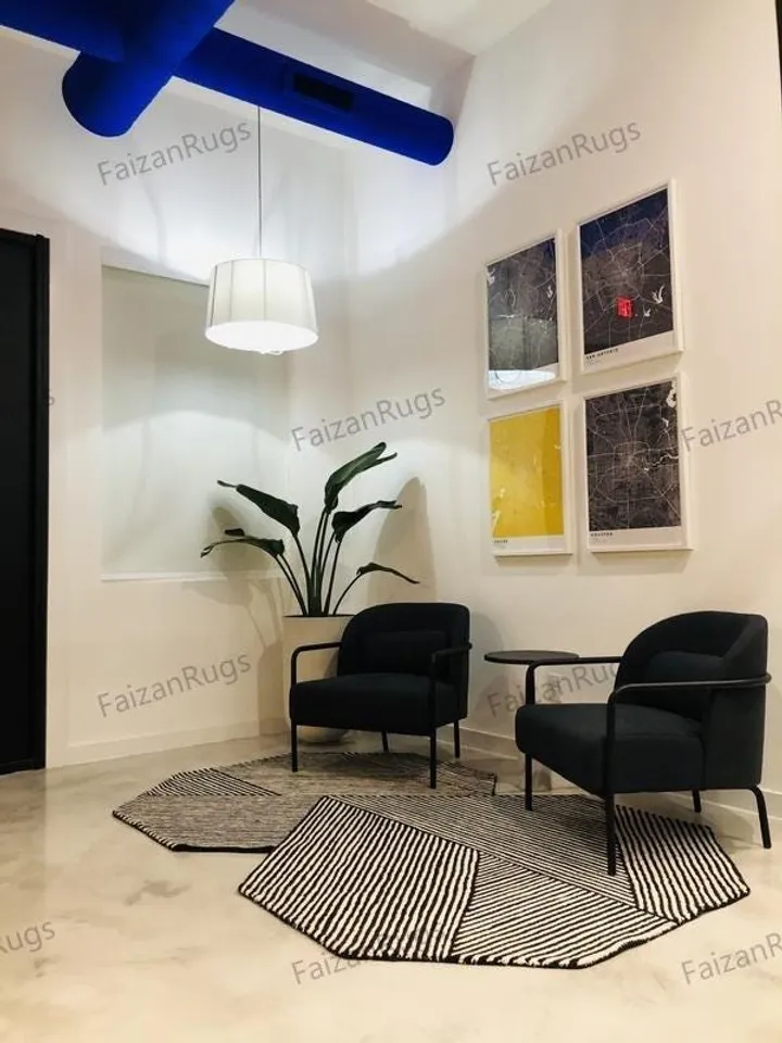 Buy Illusion Rugs Hand Tufted Hand Woven with New Zealand Wool in All Irregular Size 5x8, 6x9, 8x10, 9x12, Modern Rugs in Geometrical Design