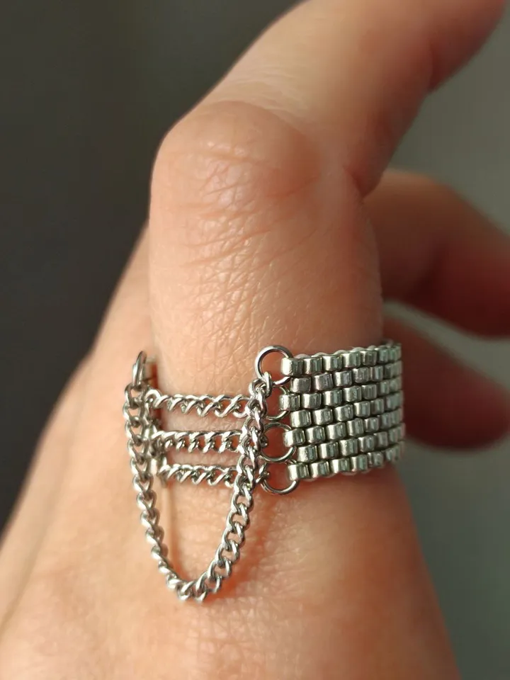 PDF tutorial - Beaded Chain ring