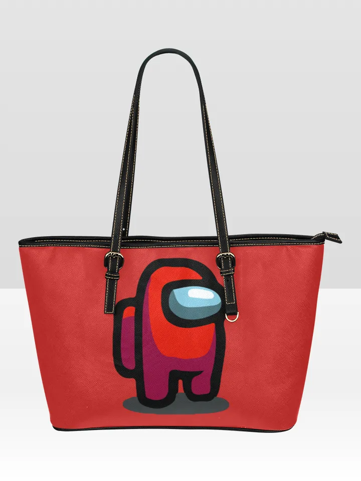 Among us sus Leather Tote Bag
