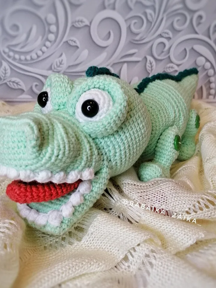 PDF Amigurumi Funny Crocodile Amigurumi Animal Funny crochet crocodile Crochet crocodile pattern crocheted alligator pattern crochet animal