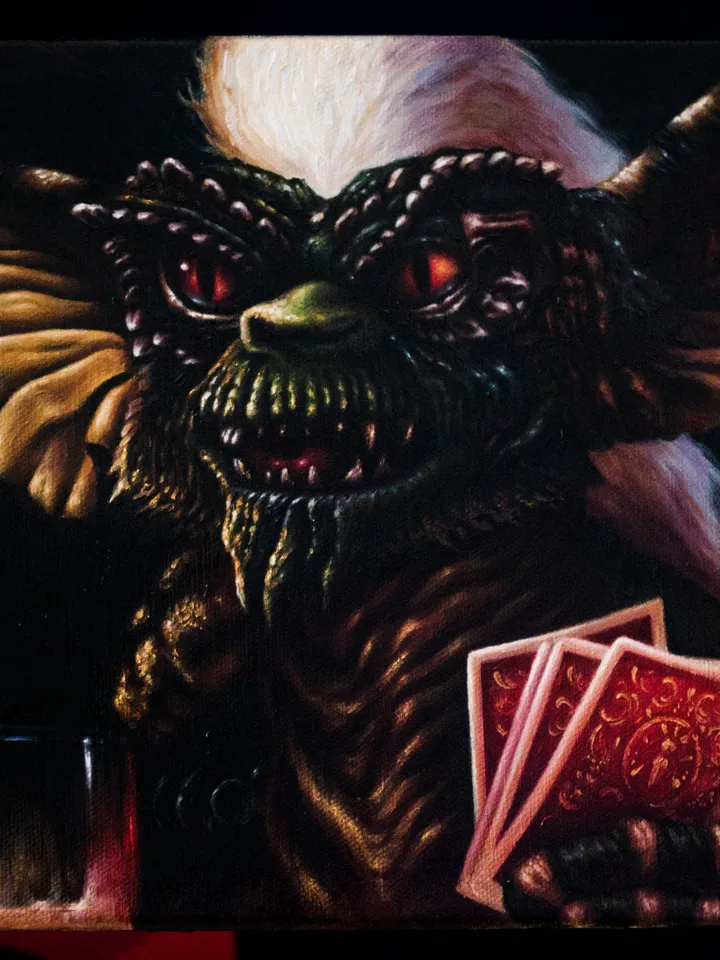 Original Oil painting Gremlin Boss