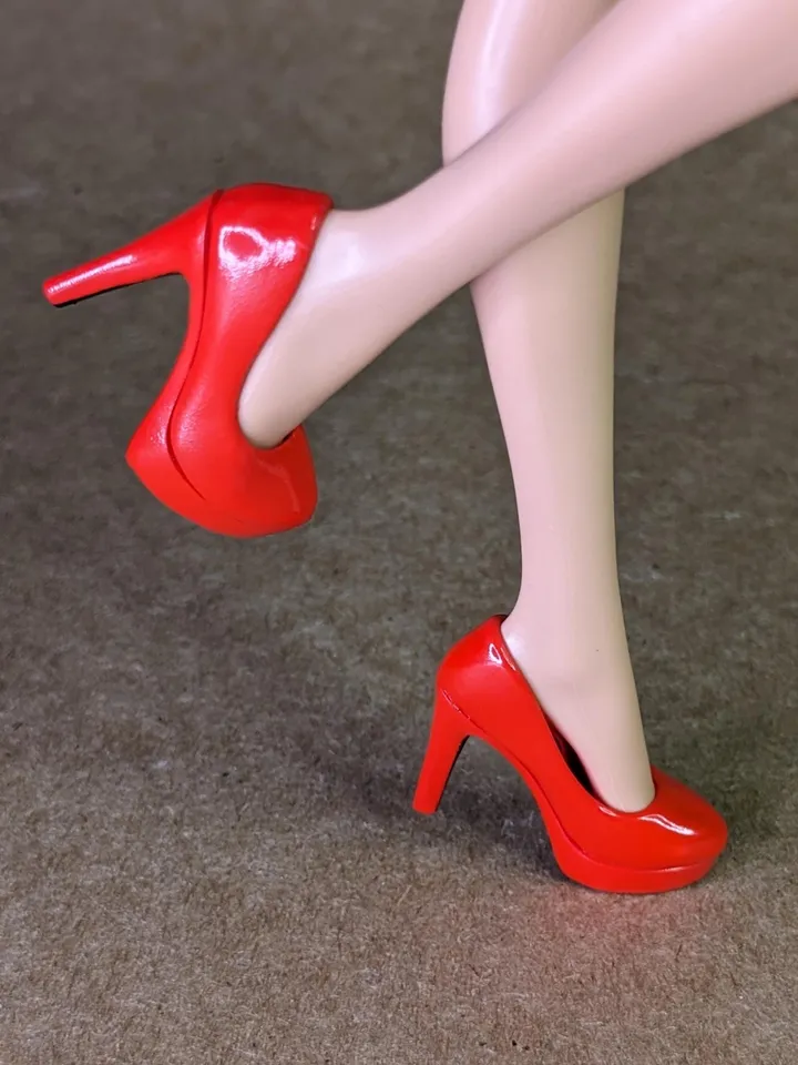 Red heels shoes for fashion female dolls (Color Infusion, MH)