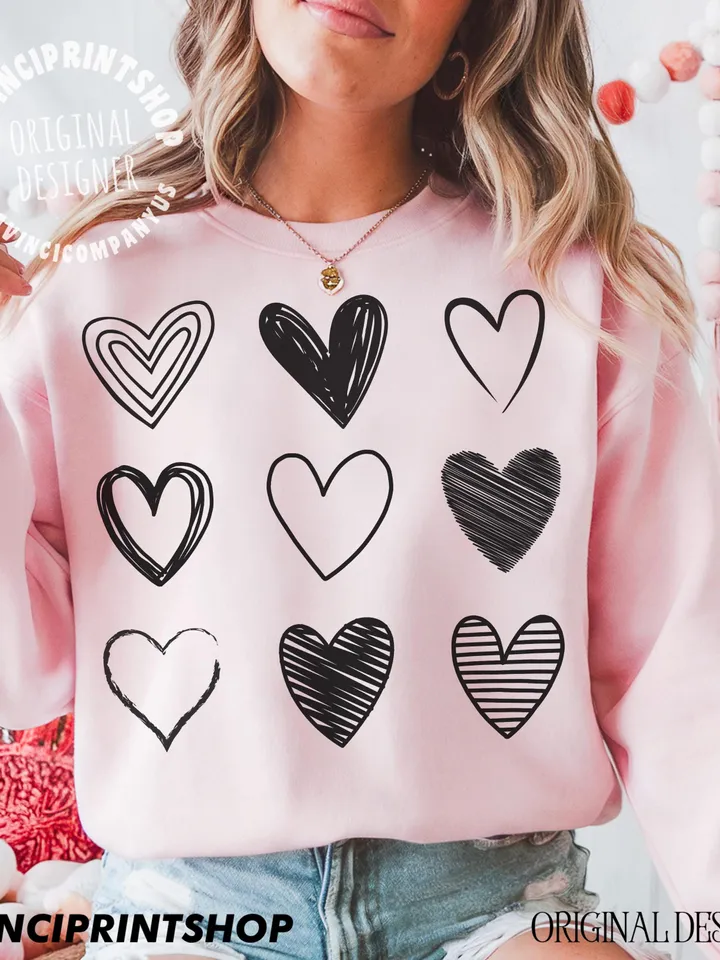 Valentines Hand Drawn Heart svg, Valentines Shirt Svg, Valentines svg, Heart svg, Love svg, Valentines png, Love Sublimation, png for shirts