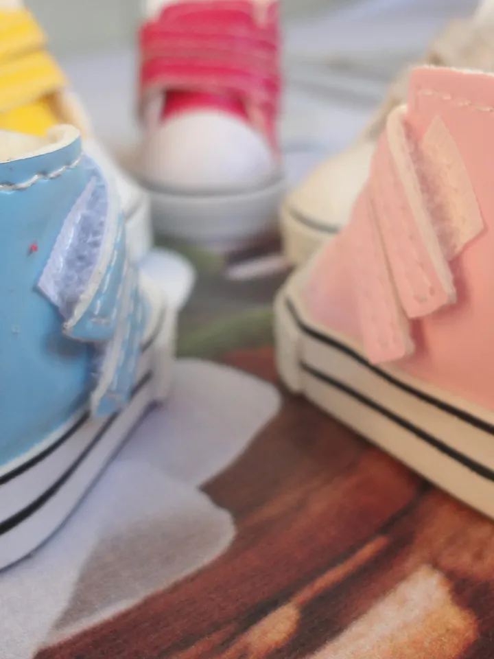 wellie wisher doll shoes- 5cm doll shoes - Sneakers with a metallic sheen for Wellie Whisher - Christmas gift idea