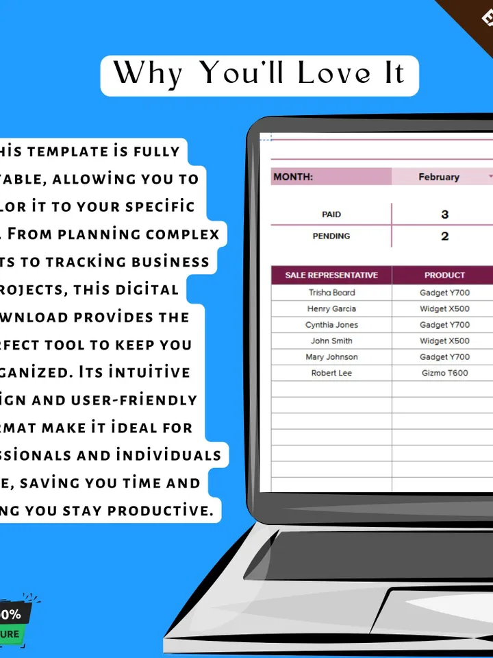 Commission Tracking Template, Editable Sales Log, Sales Earnings Tracker, Google Sheets Commission Report