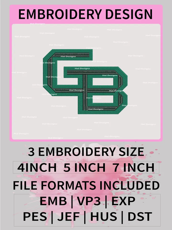 NCAA Green Bay Phoenix Embroidery File, 3 Sizes, 6 Formats, NCAA Machine Embroidery Design, NCAA Logo, NCAA Teams