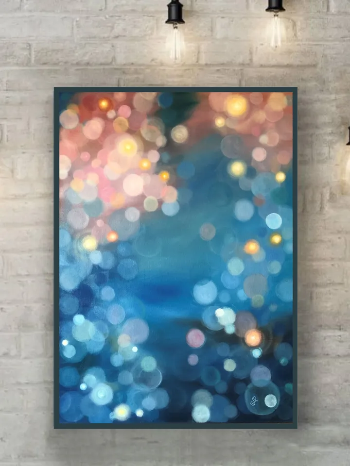 Abstract Original Painting Colorful Wall Art Multicolor Abstract Art Oil Painting Rainbow Painting