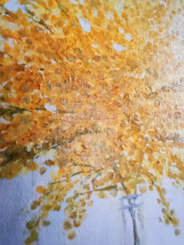 mimosa in the morning light oil painting realism
