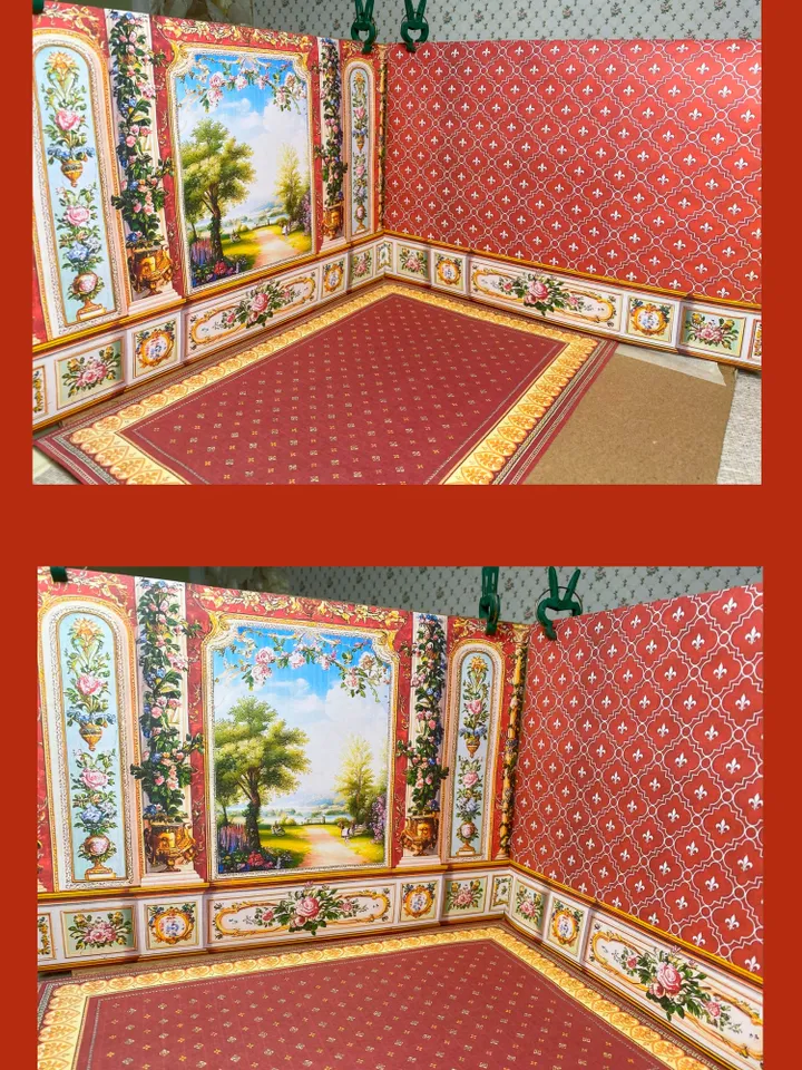 Wallpaper for dollhouse. 1:12. A4. Digital printing.