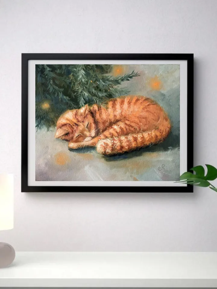 Kitty Painting Cats Original Painting Animals Oil Painting Cat Portrait