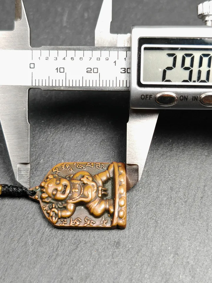 Gandhanra Vintage Tibetan Buddhism Statue Pendant,Vajrapani Amulet Badge,the Protector and Guide of Gautama Buddha,Made of Copper