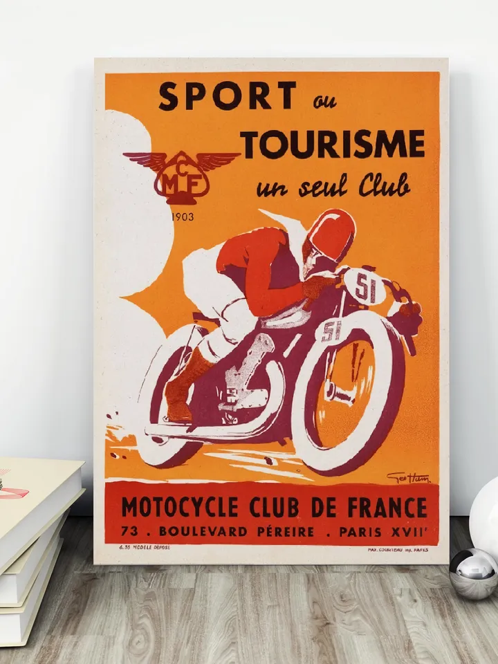 Sport tourisme, vintage poster.