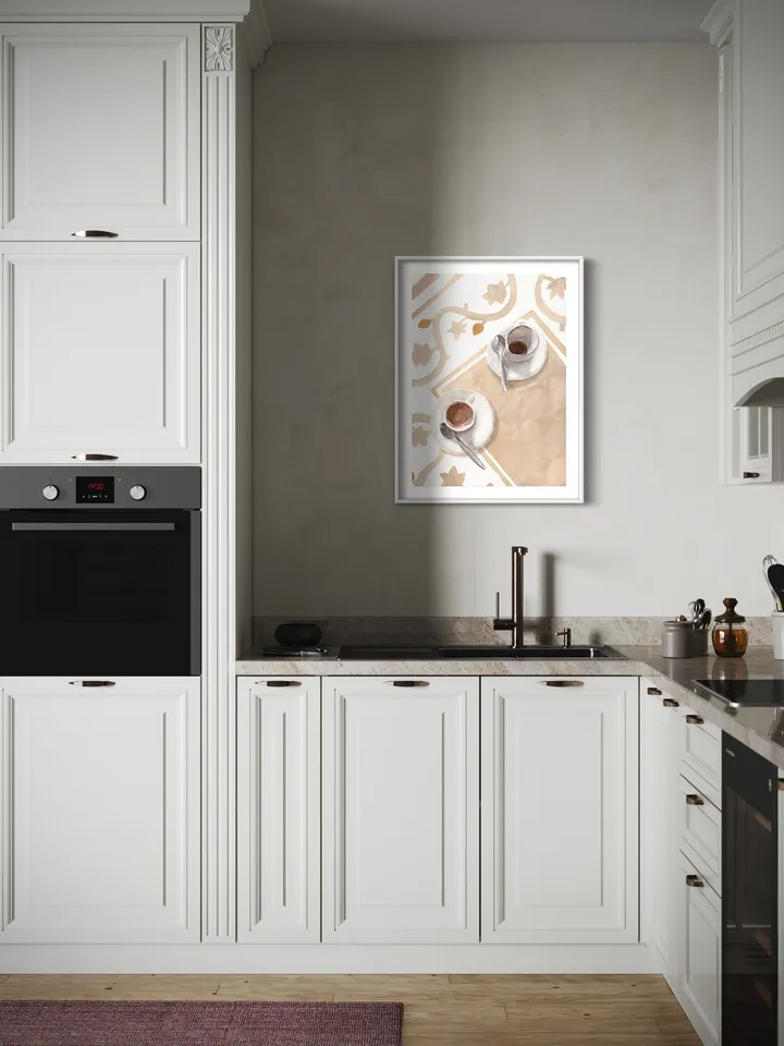 Coffee Still Life, Watercolor Painting, Coffee Lover Gift, Kitchen Wall Art, Breakfast Still Life, Vintage Cafe Decor, Cafe Art, Cafe Print