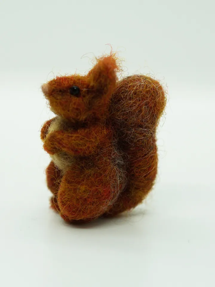 Roco the squirrel, miniature needle felted animal, cute squirrel, made to order