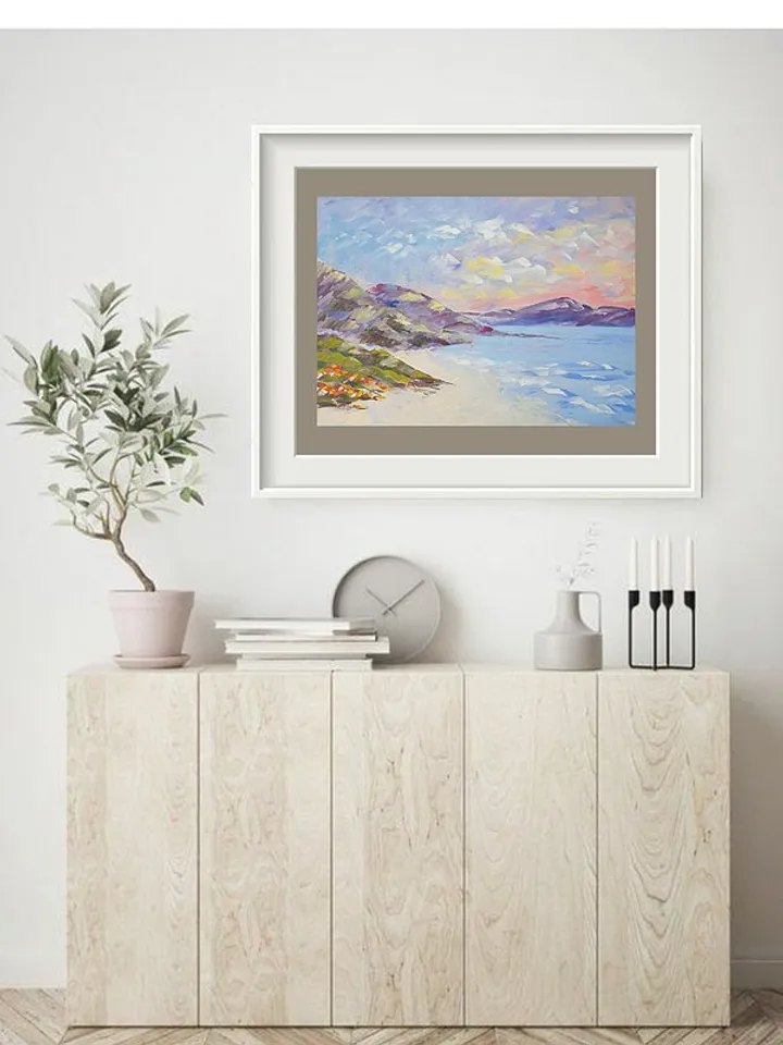 Beach Painting Seascape Original Art Landscape Wall Art Impasto Oil Painting