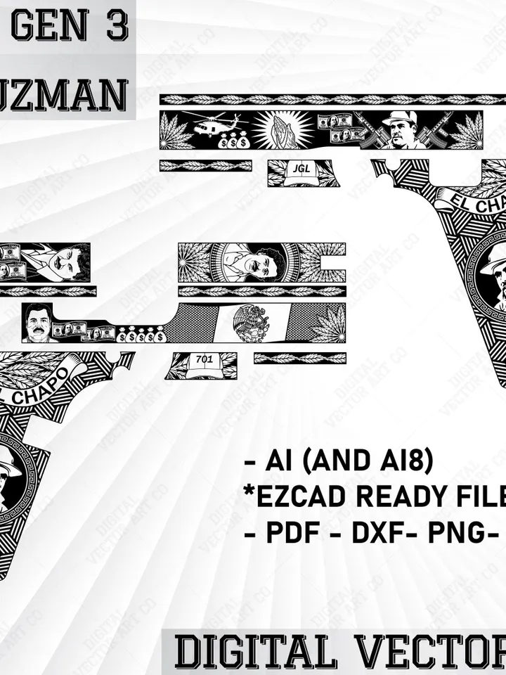 Vintage Geometric Engraving Art - Ornamental Vector Design for Metal/Wood Svg/Dxf/Png/Ai Engraving Art,Vector Design