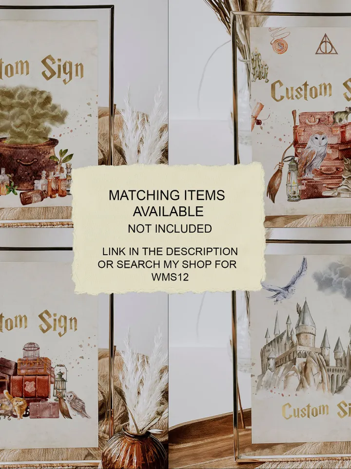 The Chosen One Birthday Party; Milestone Board Wizard Birthday Party; Magic School  Birthday; Editable Wizarding World Milestone Sign; Wms12