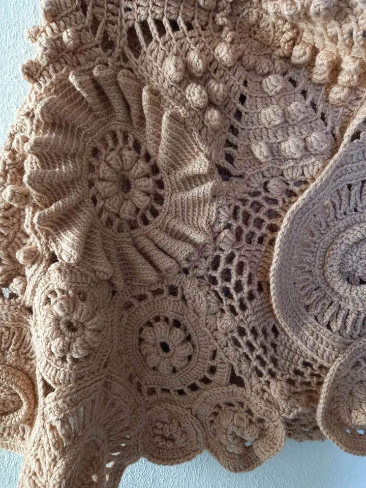 Shawl in Boho style with a clasp Unusual Gift accessory