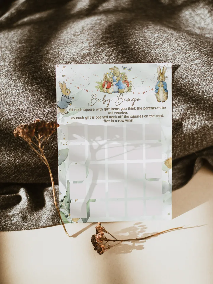 Peter Rabbit Baby Shower Games; Peter Rabbit Inspired; Printable Peter Rabbit Baby Shower Party Games; Peter Rabbit Shower Games; pr4