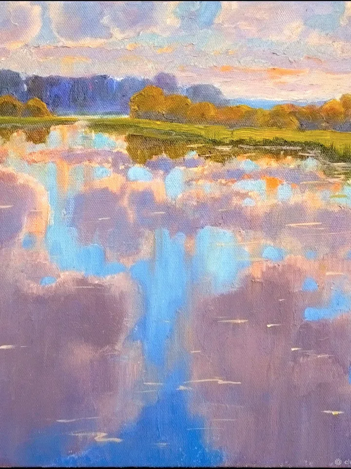 Art painting original landscape oil on canvas