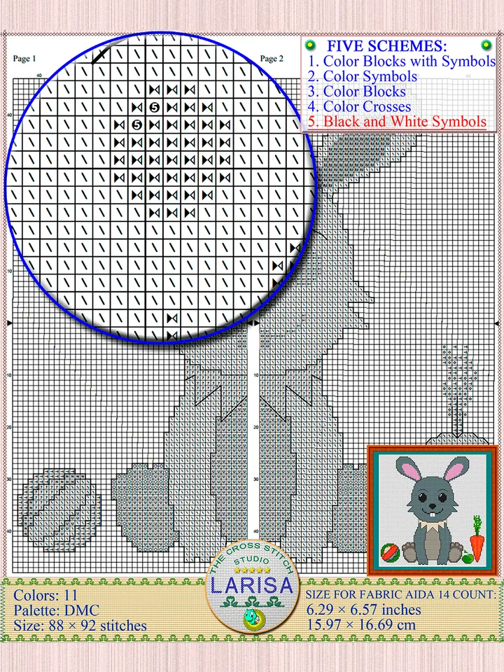 Hare Cross Stitch Pattern | Enchanting Hare Cub Chart