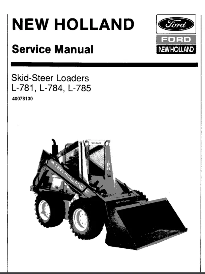 NEW HOLLAND L785 SKID STEER LOADER MANUAL SERVICE REPAIR SHOP ENGINE