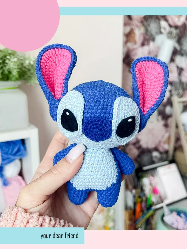 Stitch Crochet pattern amigurumi Monster for beginners in ENG