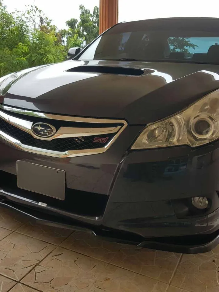 Front bumper spoiler lip for 10 16 Subaru Legacy Sedan 4Dr ABS JDM
