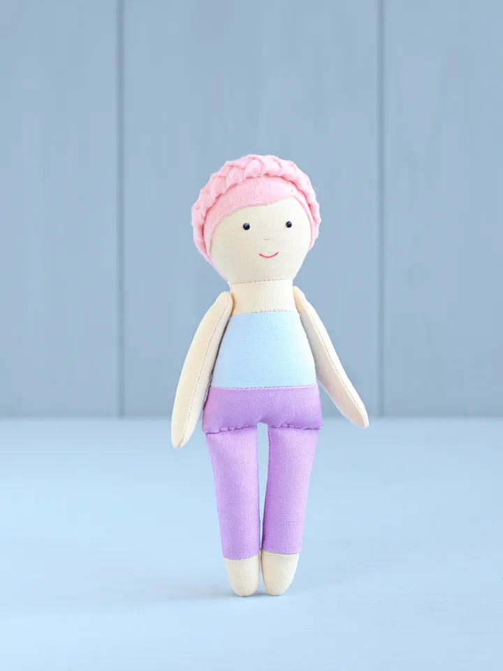 PDF Four 16 cm (6″) Mini Rag Dolls Sewing Pattern