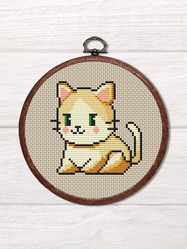 Kitten Cross Stitch Pattern #an001