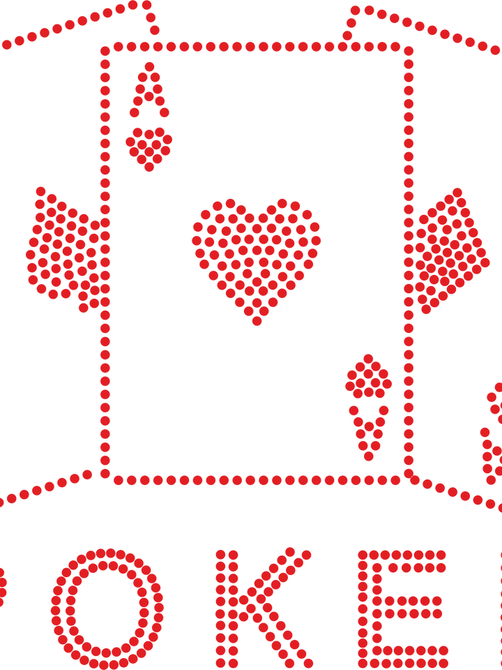 Poker Pattern Rhinestone Template, - Stone Arrangement Template for DIY Crafts and Clothing Design