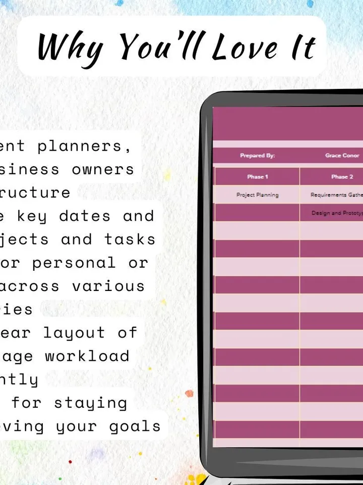 Timeline Template | Editable Google Sheets, Digital Download, Easy-to-Use Planner for Project Managers, Event Planners & Freelancers