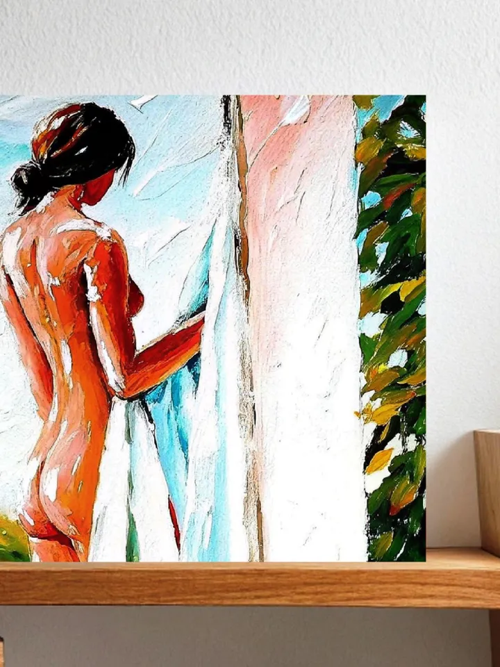 Girl Body Painting young woman Original Art woman Abstract Wall Art Gay Wall Decor Gifts for Him Personalized Gifts by ArtProkopaloSv