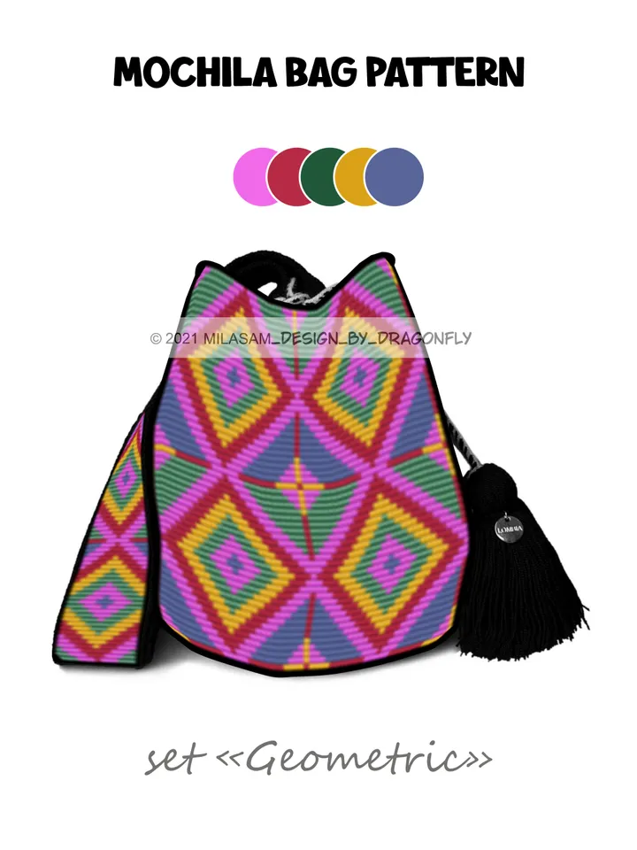 Tapestry crochet patterns - set Geometric