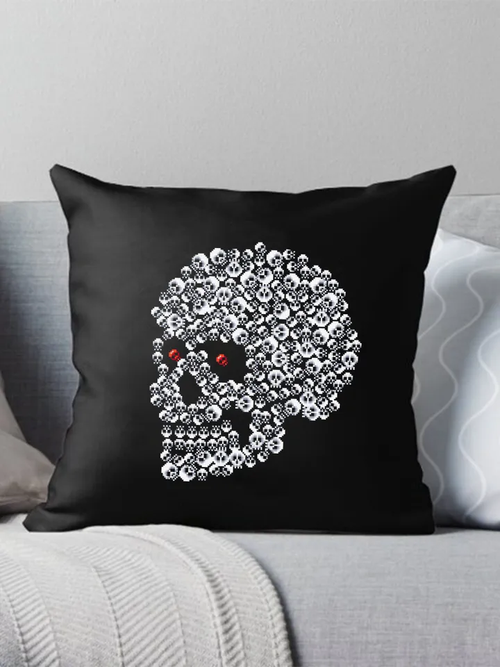 Halloween skulls cross stitch pattern download PDF Gothic ornament cross stitch chart, Horror Halloween pattern, Skull embroidery PDF #H51