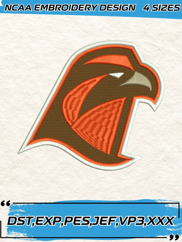Bowling Green Falcons Mascot Embroidery Designs,NCAA Logo Embroidery Design,Machine Embroidery Design File,4 Sizes, Digital Download