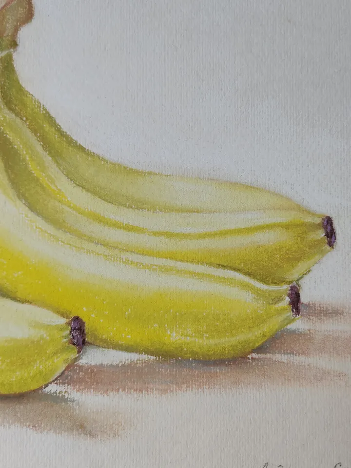 Bananas.Original soft pastel drawing.