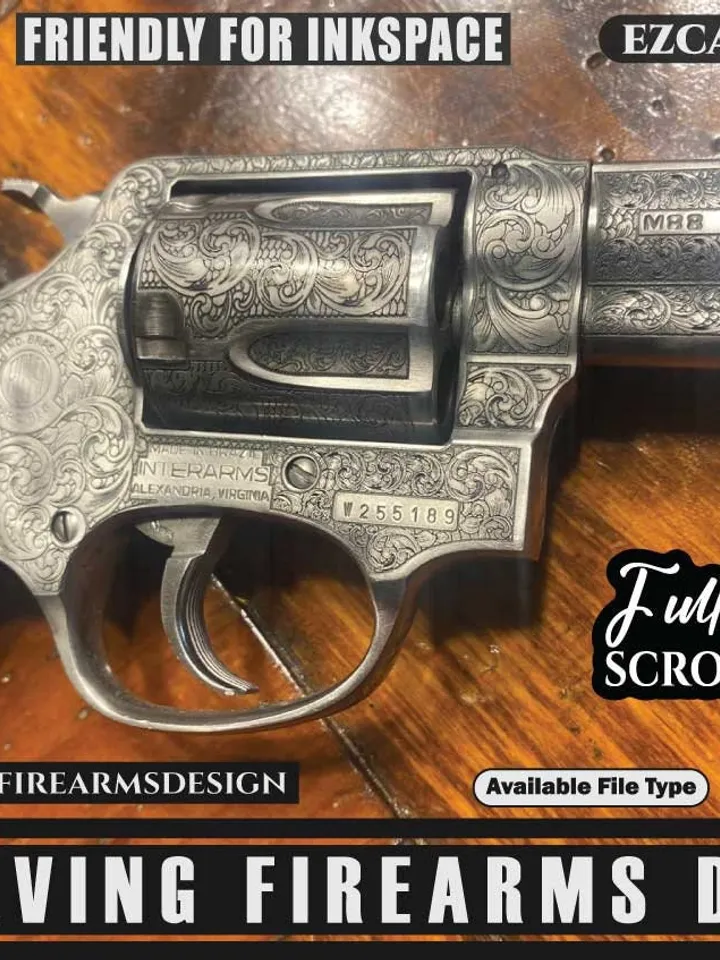 Engraving Firearms Design Rossi 38 special Model m88 Scroll With Pattern