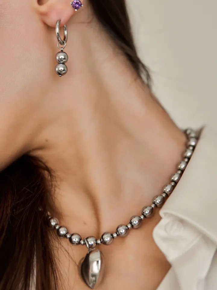 Hematite set (necklace, earrings, bracelet)