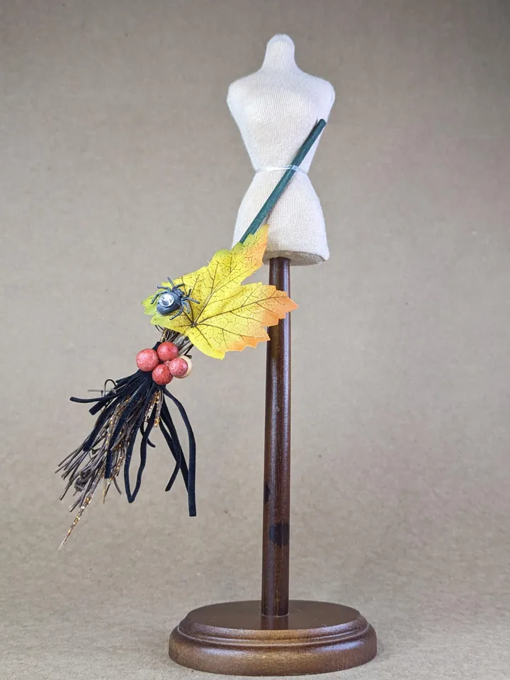 Halloween witch broom for 1/6 scale fashion dolls