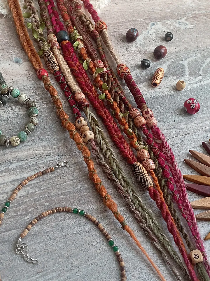 Boho-style Dreadlocks on a hair band