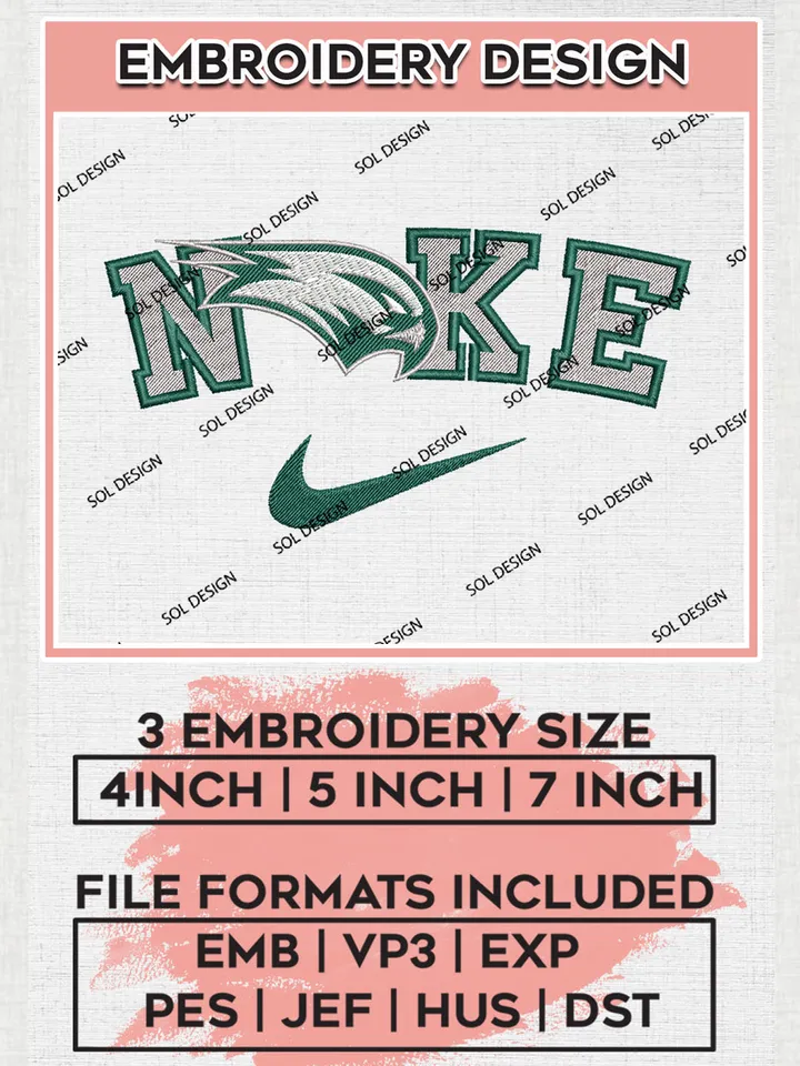 Nike Wagner Seahawks Machine Embroidery Design, NCAA Wagner Seahawks Embroidery Design files, NCAA Logo Embroidery Designs, NCAA Machine Embroidery Designs, Digital Download