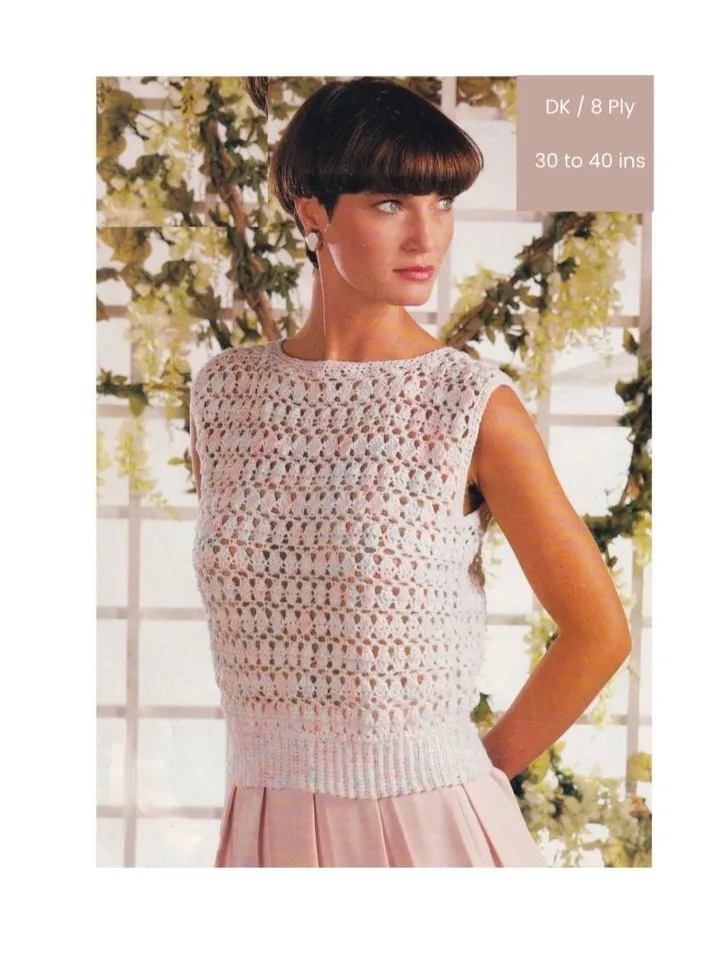 Top crochet pattern, easy crochet top, shirt crochet pdf