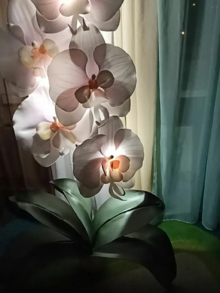 orchid floor lamp, luminous flower, giant flower, bedroom floor lamp, led lamp, floor lamp