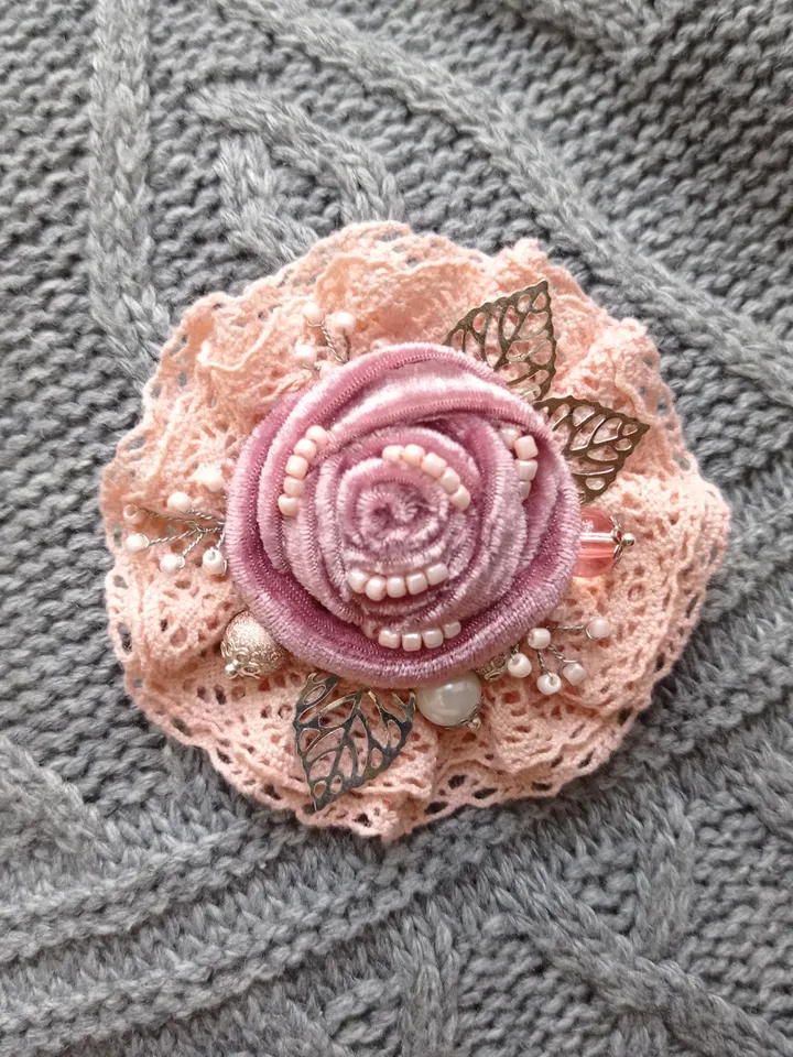 Pink brooch-pin